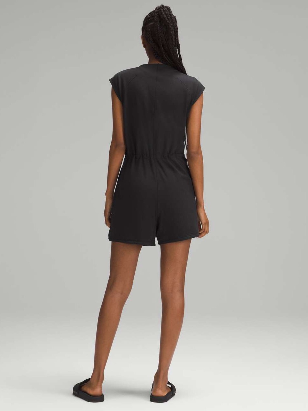 lululemon athletica Black Sleeveless Romper with Drawcord - Picture 2 of 5